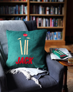 Cricket personalised cushion