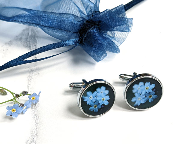 Forget me not cufflinks