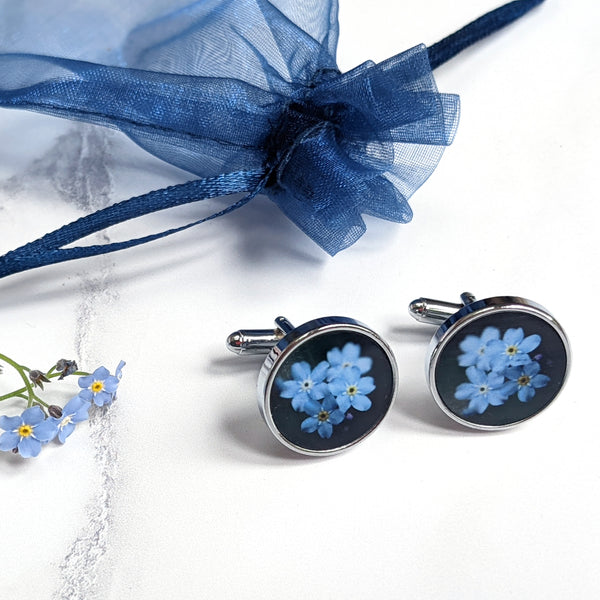 Forget me not cufflinks