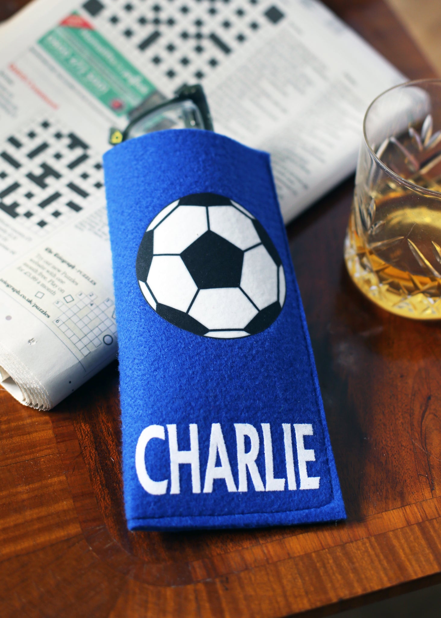 Football Glasses Case Personalised Fathers Day Gift