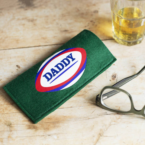 Rugby Ball Glasses Case Personalised Fathers Day Gift